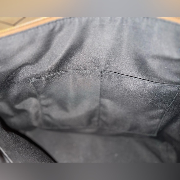 Authentic COACH Handbag Gallery Tote Signature Design Brown Black Zipper - Picture 8 of 16